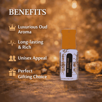 White oud oil with warm woody and smooth fragrance