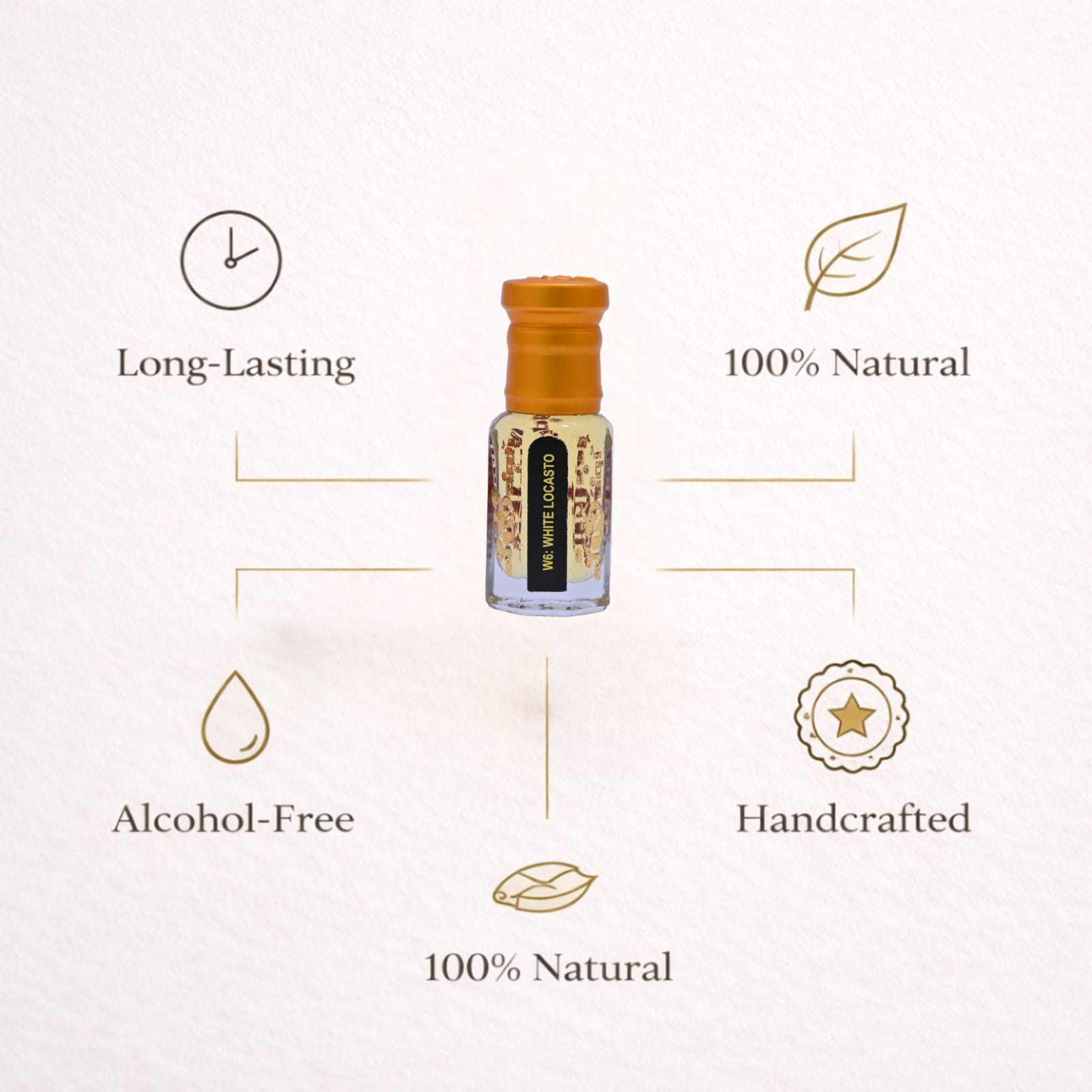 Luxury white perfume attar by alNaqi for men and women